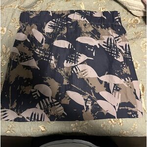 Banana Republic Blue & Khaki Cameo Floral Skirt size 12
